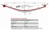 Передний коренной рессорный лист №1 Hyundai HD 65, 72,78
